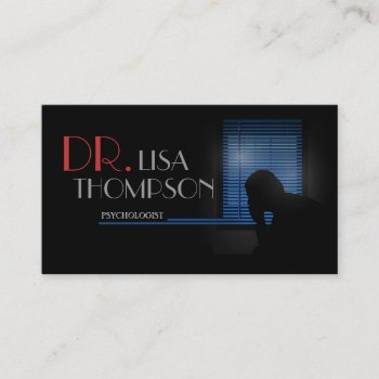 Psychologist Doctor Depression Clinic Anonimic Business Card by paplavskyte at Zazzle