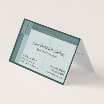 Psychologist Doctor Medical Symbol Folded Business Business Card by BusinessCardsCards at Zazzle