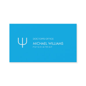 Psychologist - Elegant blue symbol professional Business Card