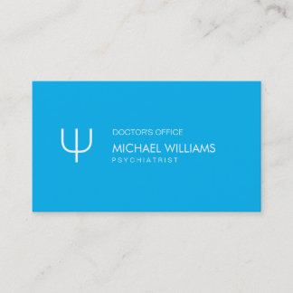 Psychologist - Elegant blue symbol professional Business Card