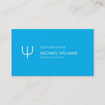 Psychologist - Elegant Blue Symbol Professional Business Card by yomismo at Zazzle