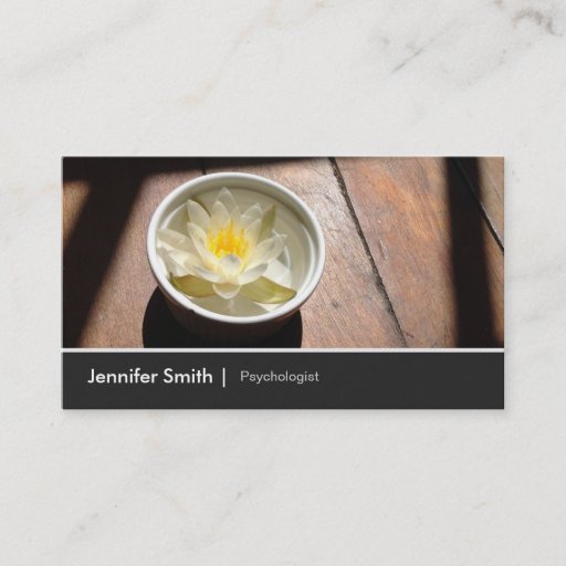 Customizable Psychologist - Elegant Natural Theme Business Card Template