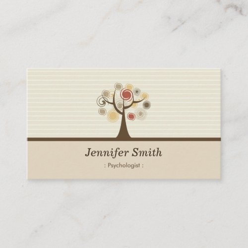 Psychologist - Elegant Natural Theme Business Card