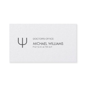 Psychologist - Elegant Professional Silver Symbol Business Card