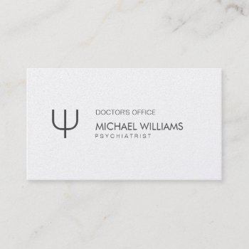 Psychologist - Elegant Professional Silver Symbol Business Card by yomismo at Zazzle