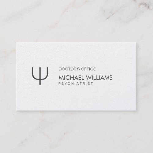 Psychologist _ Elegant Professional Silver Symbol Business Card