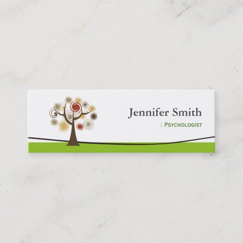 Psychologist _ Elegant Tree of Life Mini Business Card