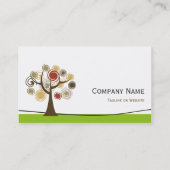 Psychologist - Elegant Tree of Life Symbol Business Card (Back)