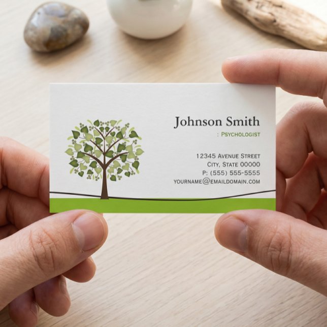 Psychologist - Elegant Wish Tree Business Card (Creator Uploaded)