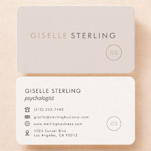 Psychologist Feminine Professional  Business Card