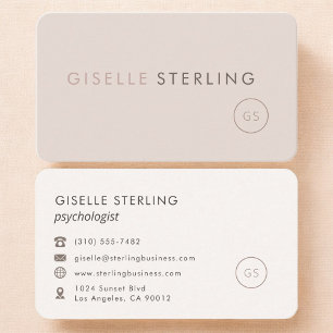 Psychologist Feminine Professional  Business Card