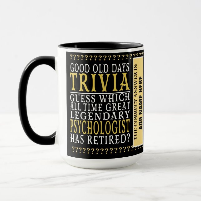 Psychologist Funny Personalized Retired, Retired Mug (Left)