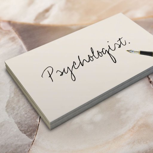 Customizable Handwritten Psychologist Business Card