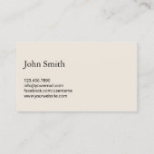 Psychologist Handwritten Typography Minimalist Business Card (Back)
