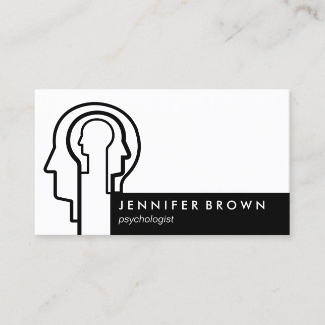Psychologist Human Brain Psyco Business Card (Front)