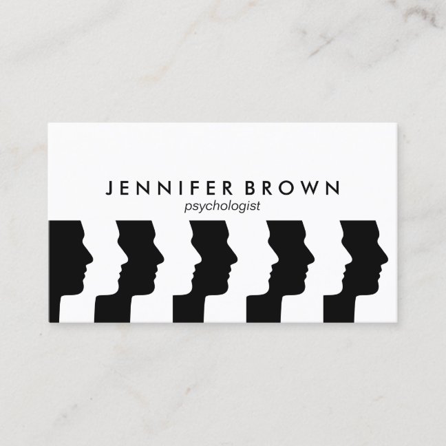 Psychologist Human Faces Brain Mind Meditation Business Card