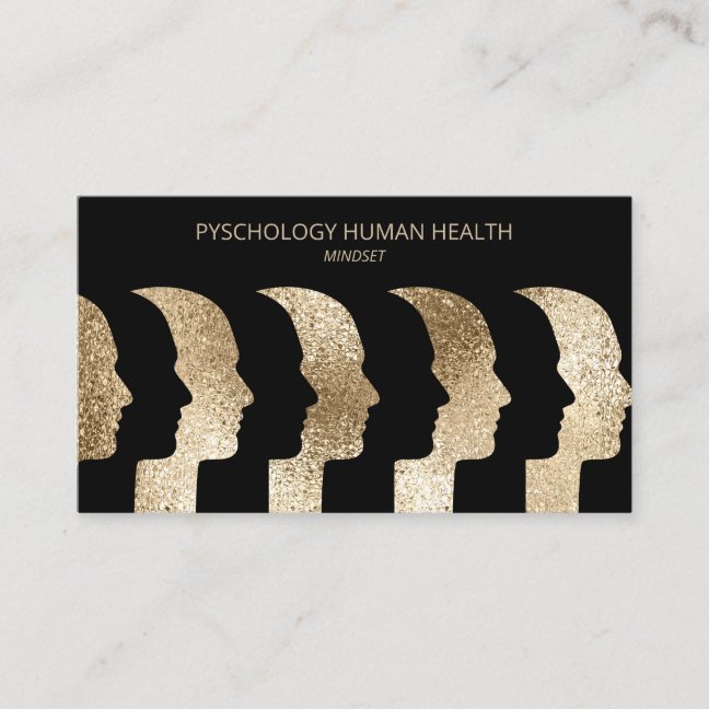 Psychologist Human Faces Mindset Business Card