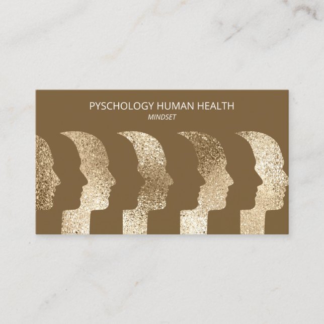Psychologist Human Faces Mindset Human Brain Business Card (Front)