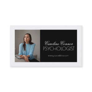 Psychologist Marriage Counselor Black White Business Card