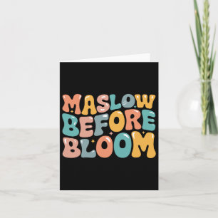 Psychologist Maslow Before Bloom Sped Teacher Clro Card