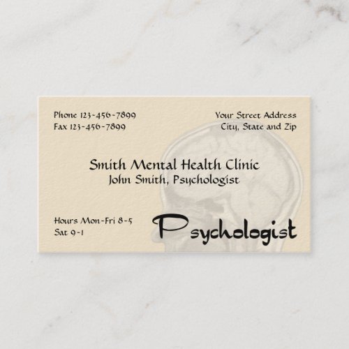 Psychologist Mental Health Business Card