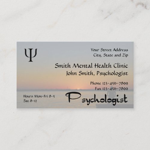 Psychologist Mental Health Business Card