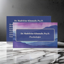 Psychologist Mental Health Psychotherapy Mountains Business Card
