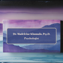 Psychologist Mental Health Psychotherapy Mountains Business Card