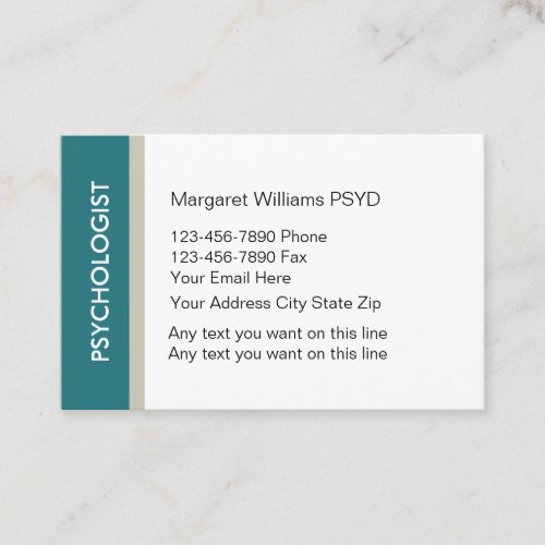 Psychologist Modern Design Business Card