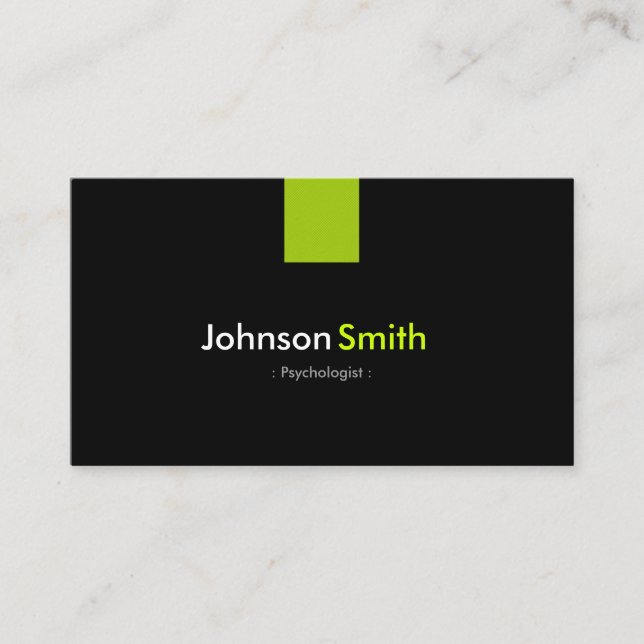 Psychologist Modern Mint Green Business Card (Front)
