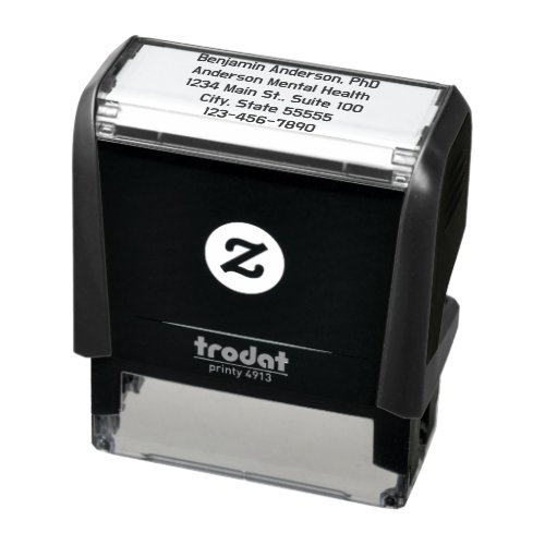 Psychologist Name Phone Business Return Address Self-inking Stamp