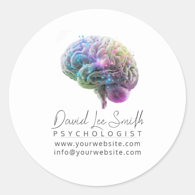 Psychologist / Neurologist Classic Round Stickers (Front)