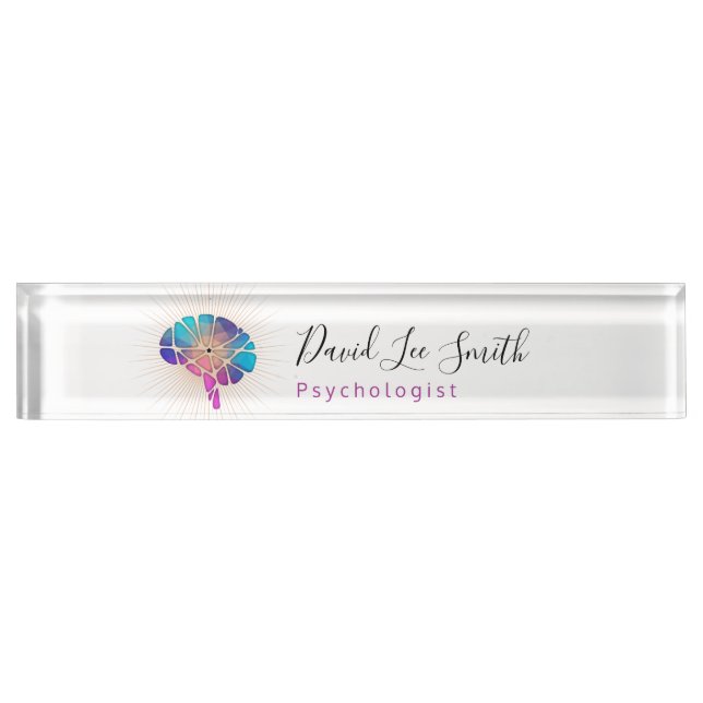 Psychologist / Neurologist Desk Name Plate (Front)