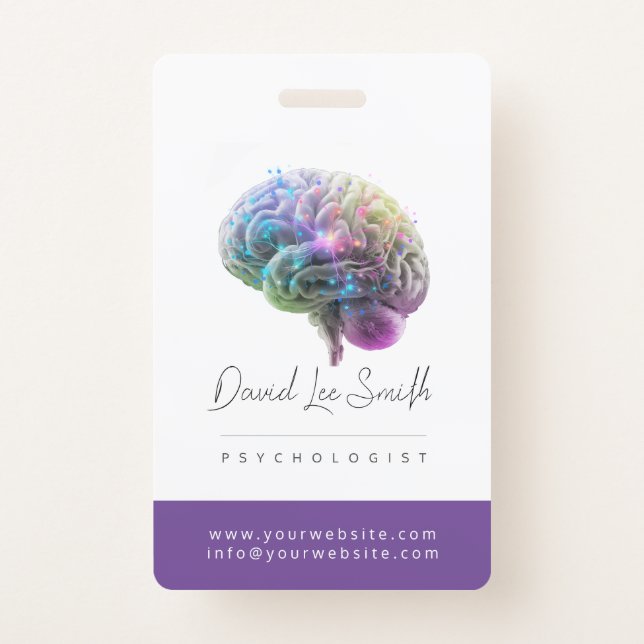 Psychologist / Neurologist Minimalist Badge (Front)