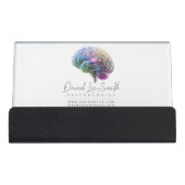 Psychologist / Neurologist Minimalist Desk Business Card Holder (Front)