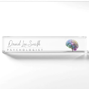 Psychologist / Neurologist Minimalist Desk Name Plate