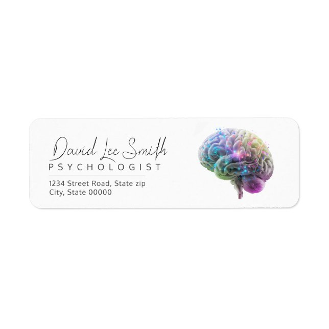 Psychologist / Neurologist Minimalist Label (Front)