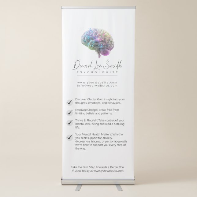 Psychologist / Neurologist Minimalist Retractable Banner (Front)