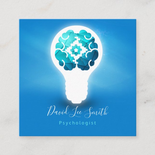 Psychologist / Neurologist Square Business Card (Front)
