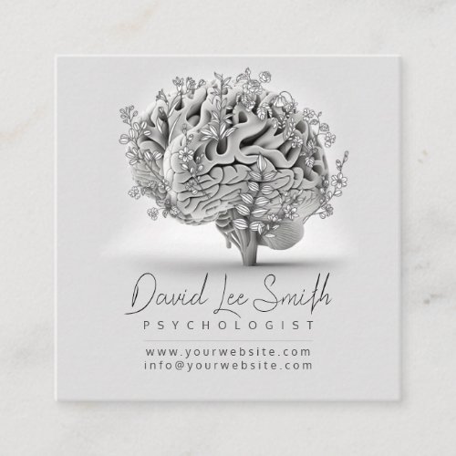 Psychologist  Neurologist Square Business Card
