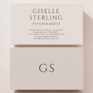 Psychologist Neutral Modern Business Card