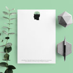 Psychologist Office Tree Modern Custom Counselor Letterhead<br><div class="desc">Customizable clinical psychology stationary paper with a modern design featuring the human mind with a beautiful green tree of leaves to represent psychological growth in the brain. Custom made counselor letterhead for a therapist, psychologist, neurologist, psychiatrist, or other doctor that helps with mindset and thinking. A life coach could also...</div>