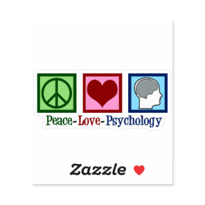 Psychologist Peace Love Psychology Sticker