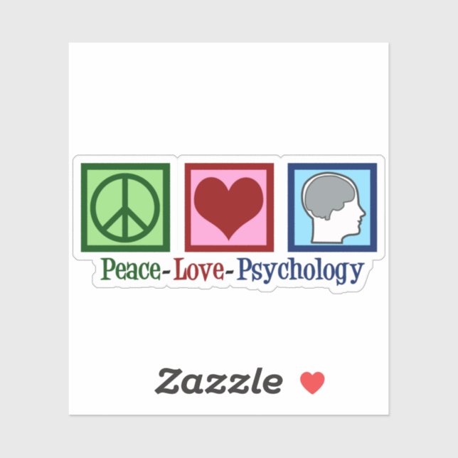 Psychologist Peace Love Psychology Sticker (Sheet)