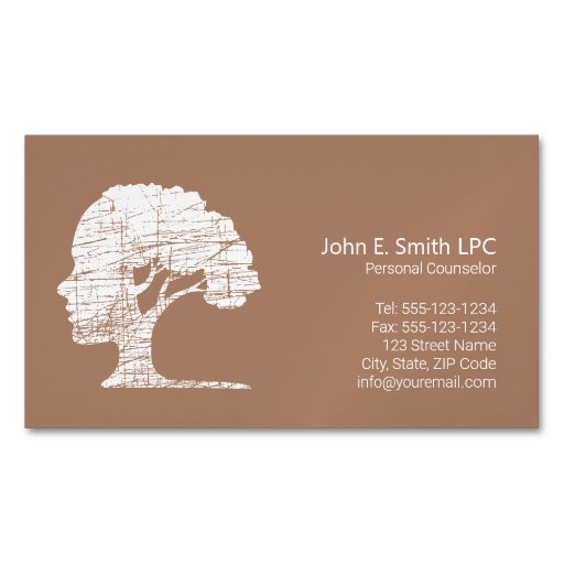 Customizable Psychologist Personal Counselor, Therapist Business Card Magnet