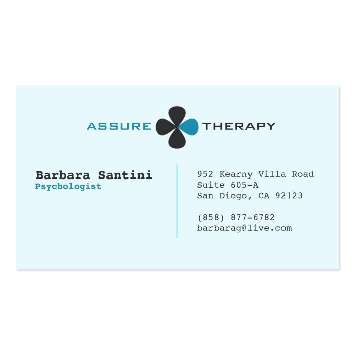 Psychologist Professional Business Card