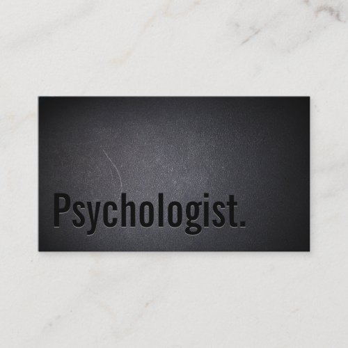 Psychologist Professional Dark Bold Minimalist Business Card
