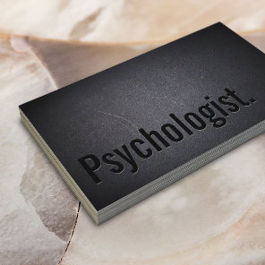 Psychologist Professional Dark Bold Minimalist Business Card