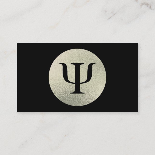 Psychologist Psi Symbol Business Card (Front)