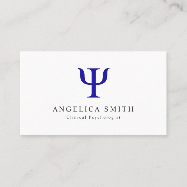 Psychologist Psi Symbol Business Card (Front)